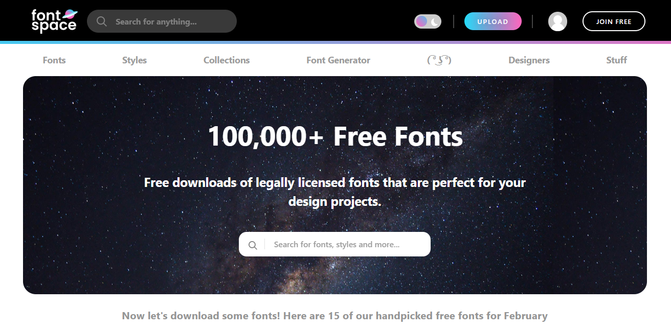 FontSpace font generator tool