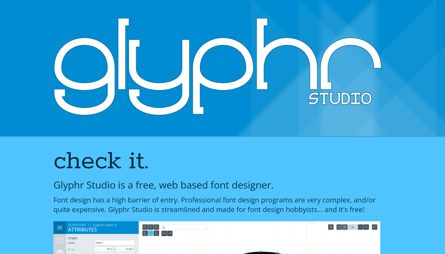 Glyphr font generator tool