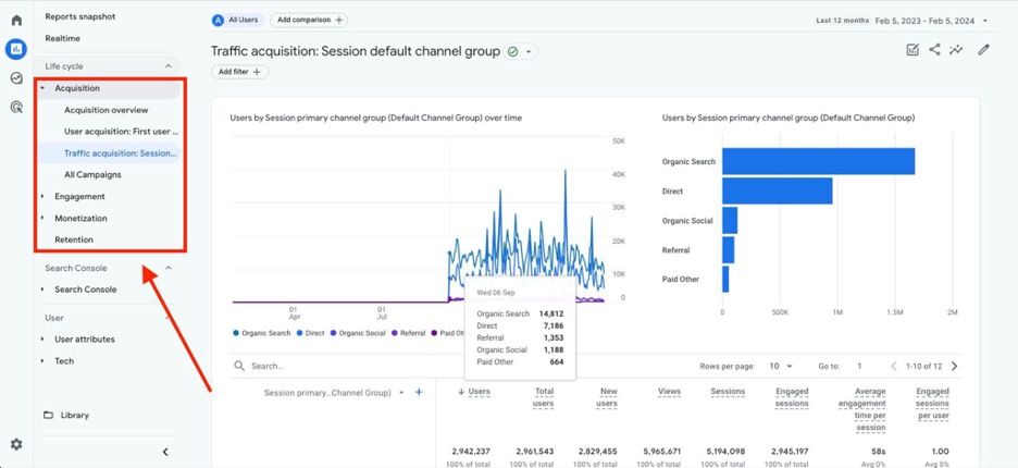 Google Analytics configuration screenshot.