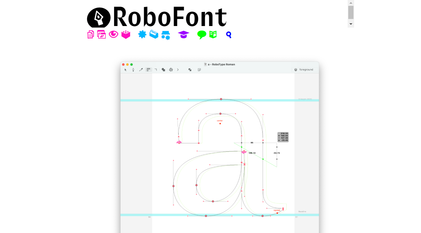 Robofont font generator tool