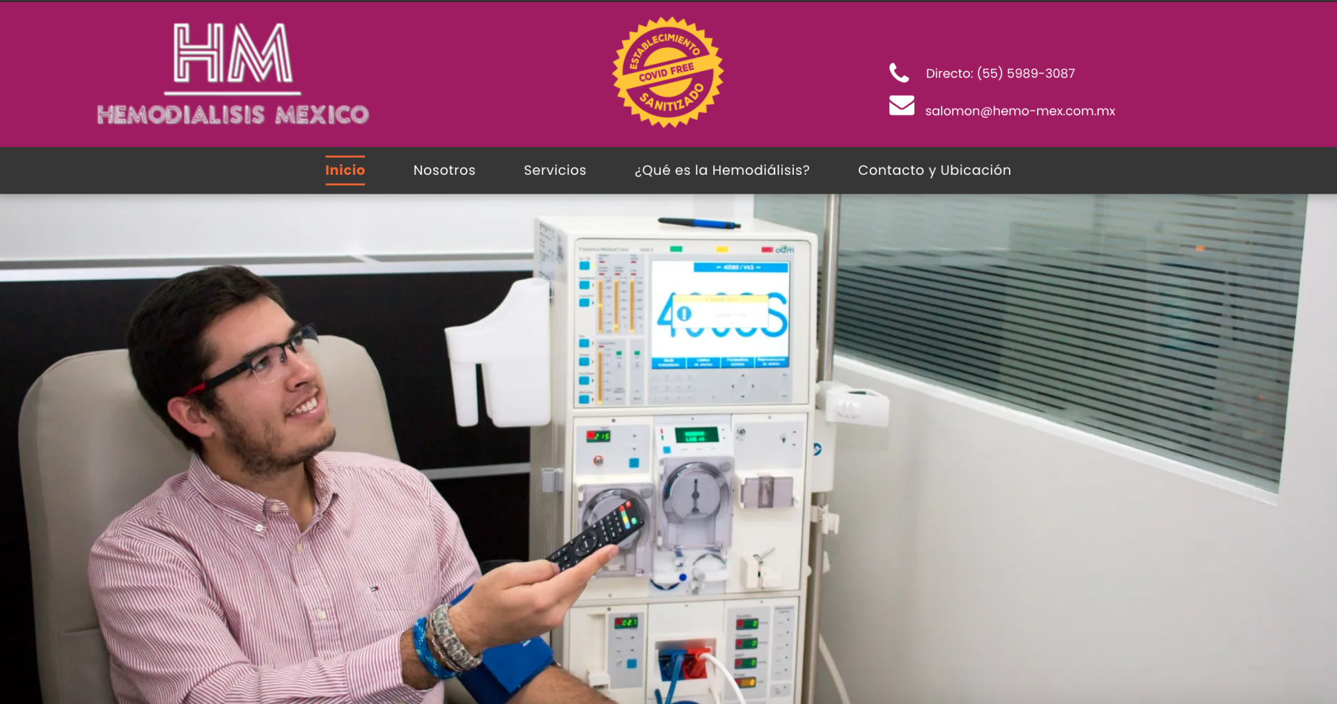 A screenshot of Hemodialysis Mexico