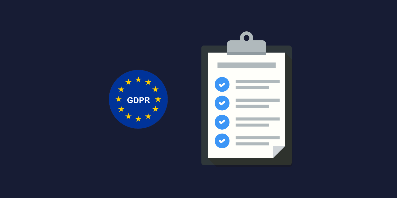 An illustration representing a checklist for GDPR-compliant websites