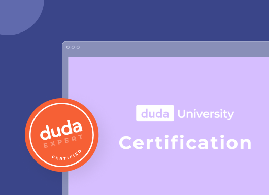 A computer screen with the words Duda University Certification on it