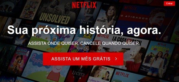 call to action exemplos Netflix