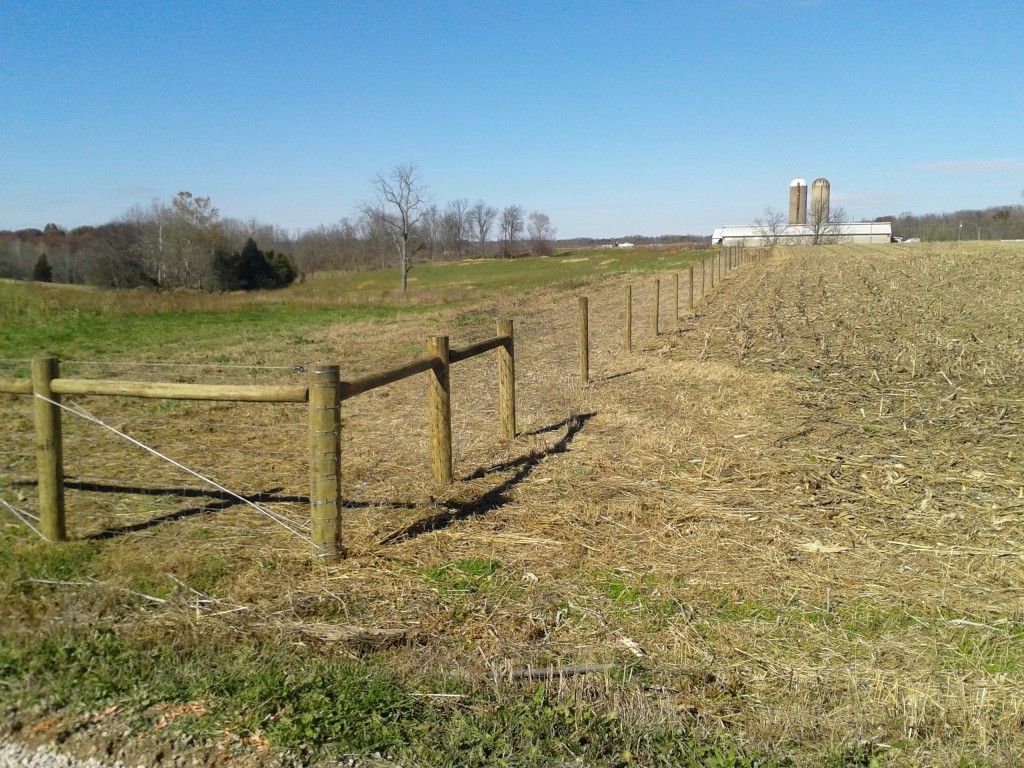 Farm House Stands In The Background Of Field - Columbus, IN - Indiana Agricultural Fencing