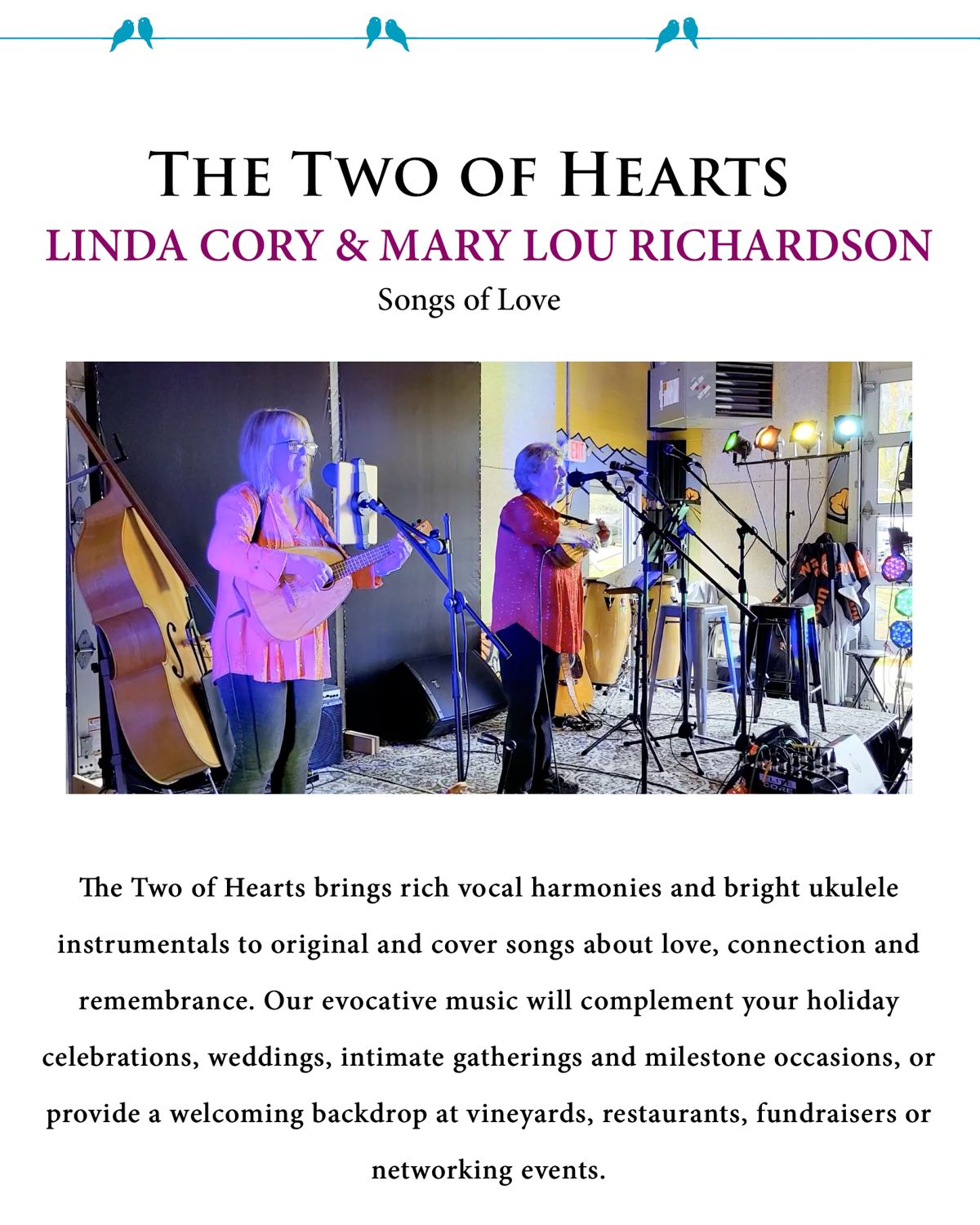 The two of hearts linda cory and mary lou richardson