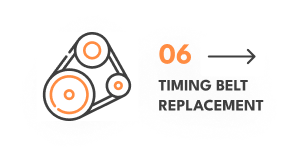timing belt replacement icon | Dixon Tire Pros & Auto Repair