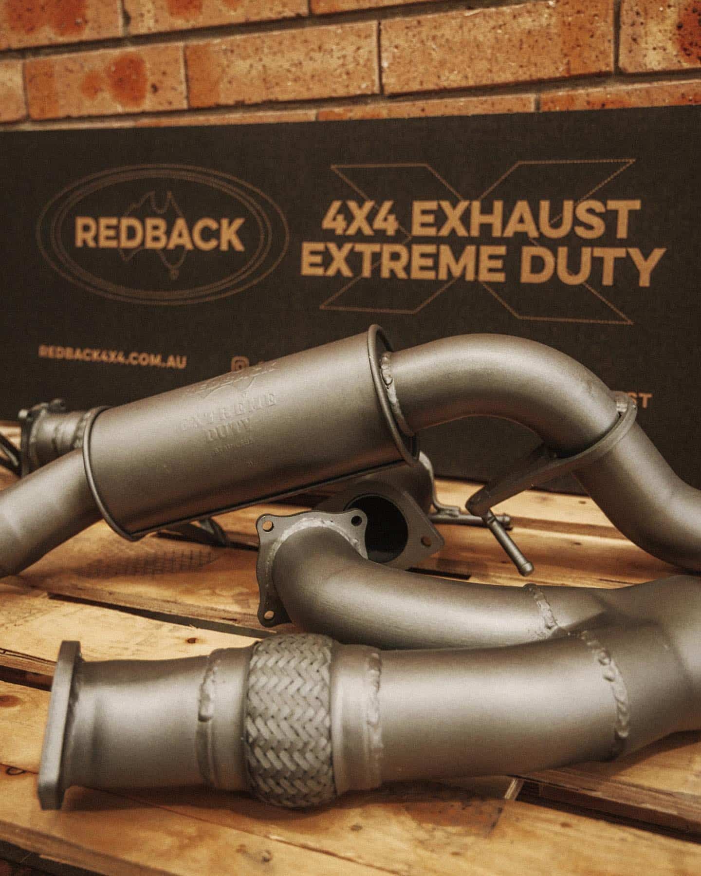 A Box That Says Redback 4x4 Exhaust Extreme Duty — Nationwide Auto Service Centre in West Gosford, NSW