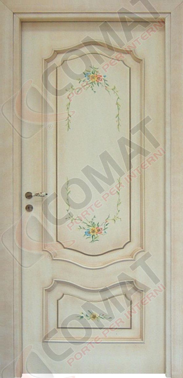 porta in legno impiallacciata laccata anticata