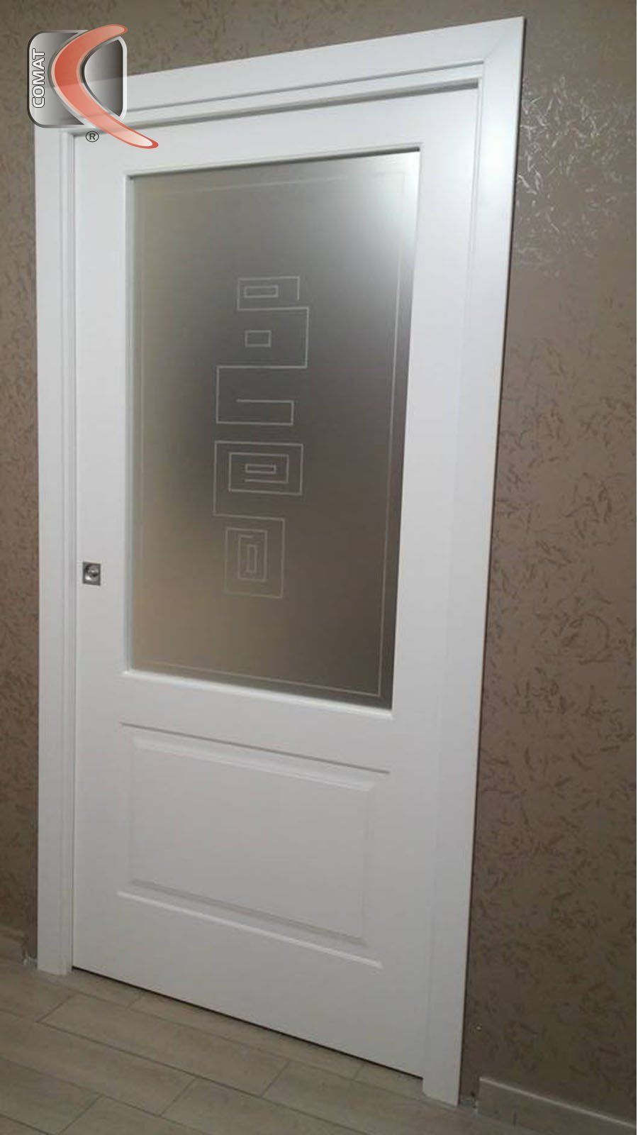 porta singola ingresso bianca con vetrata