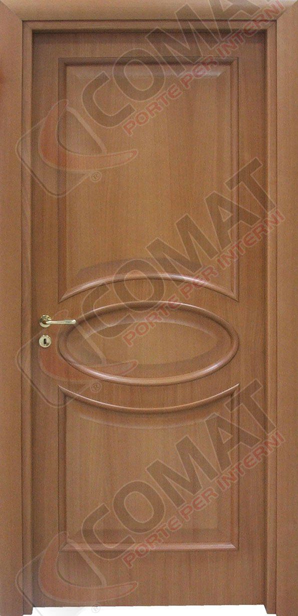 porta in legno impiallacciata tang con motivo a ellisse