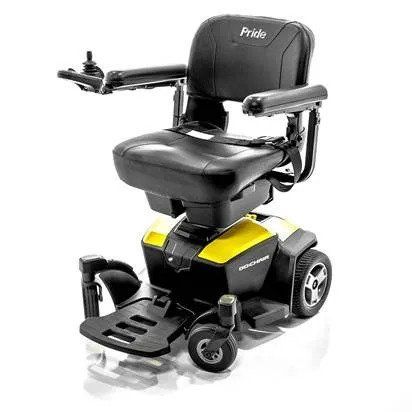 power wheelchair yellow bottom