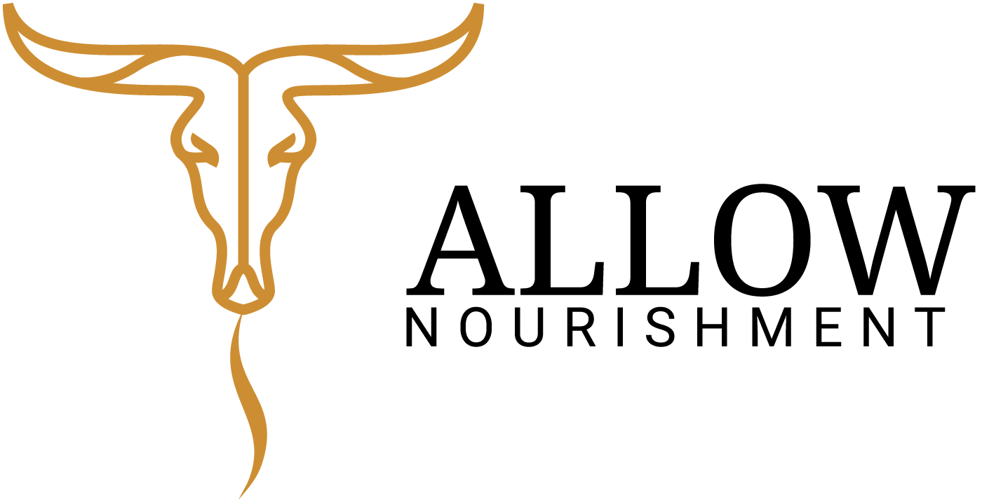 The logo for allow nourishment is a bull with horns.