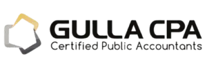 Gulla cpa certified public accountants logo on a white background