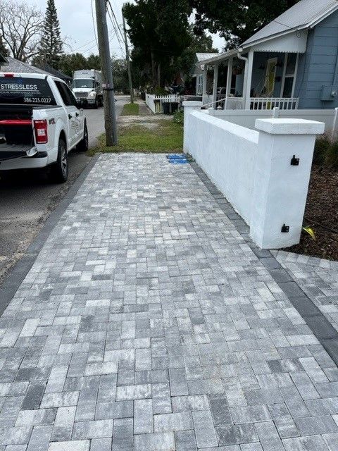 Before Paver Cleaning - Palm Coast, FL - Stressless Pressure Washing and Paver Sealing