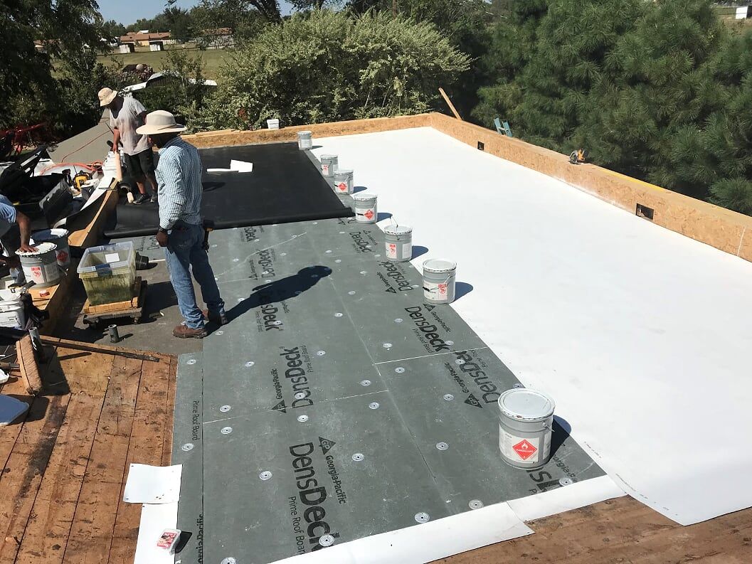 Application Liquid Membrane Roof Waterproofing — Clovis, N.M. — Centerline Roofing & Construction
