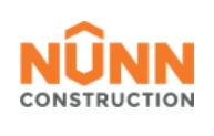 The nunn construction logo is orange and black on a white background.