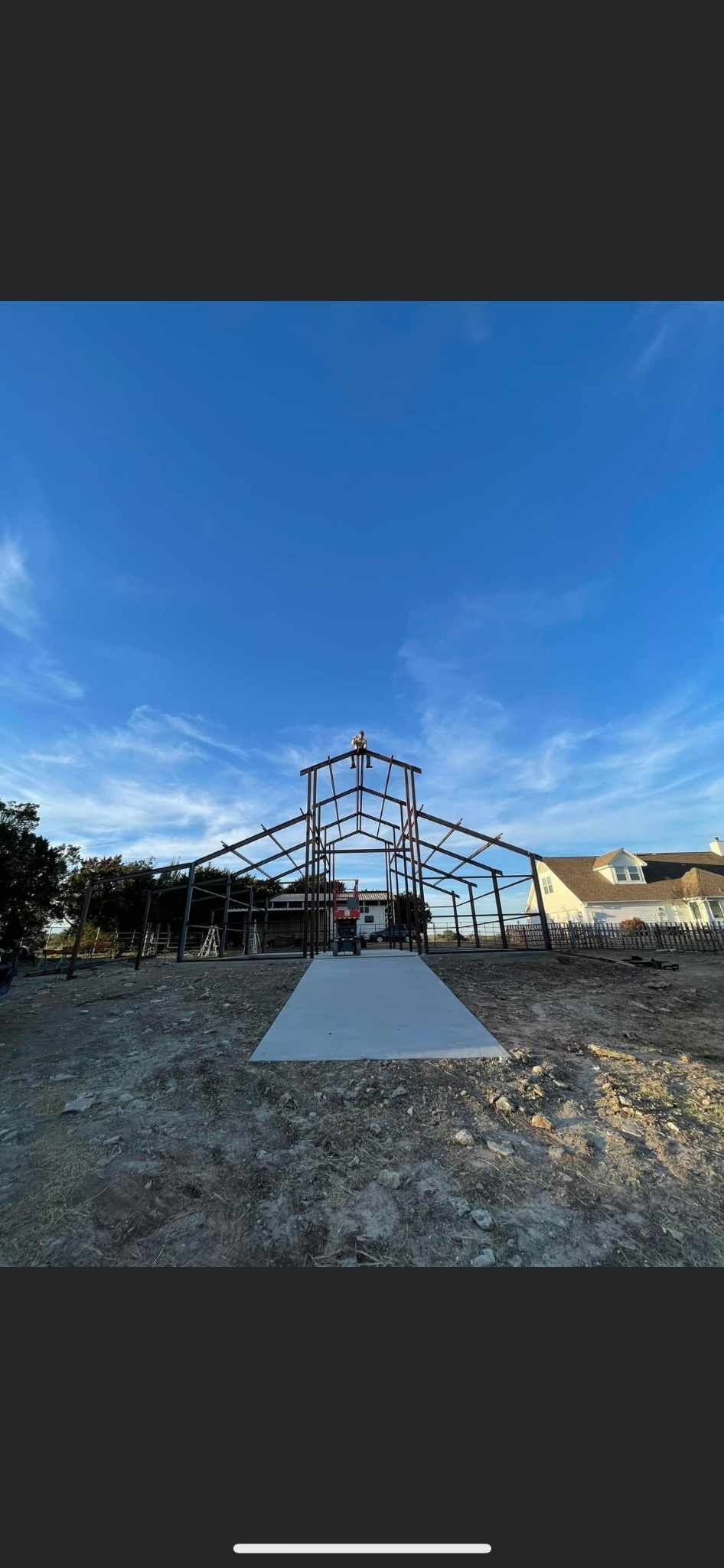 Metal builds and framing. 