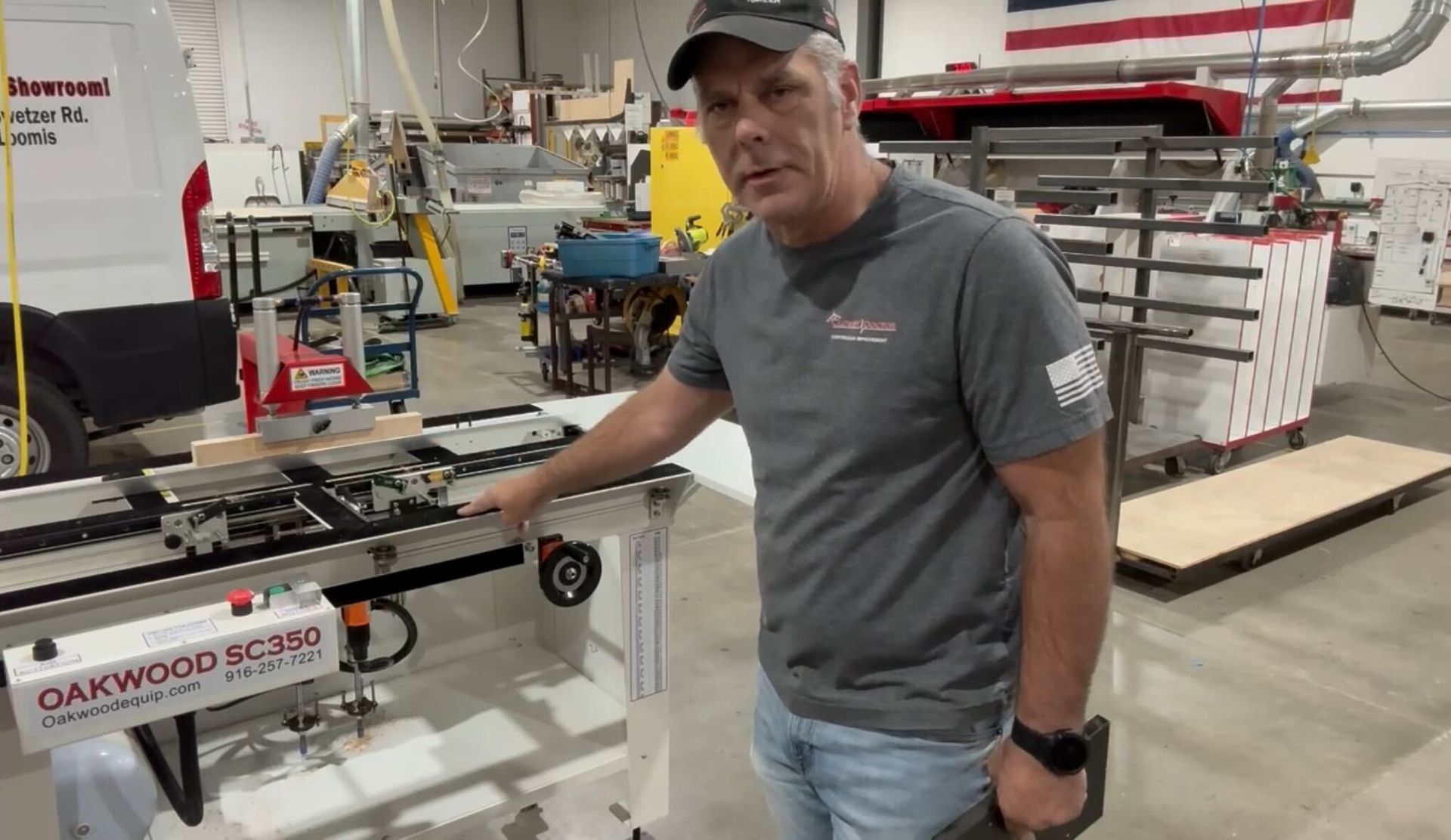 owner and designer of handle and knob drilling machine