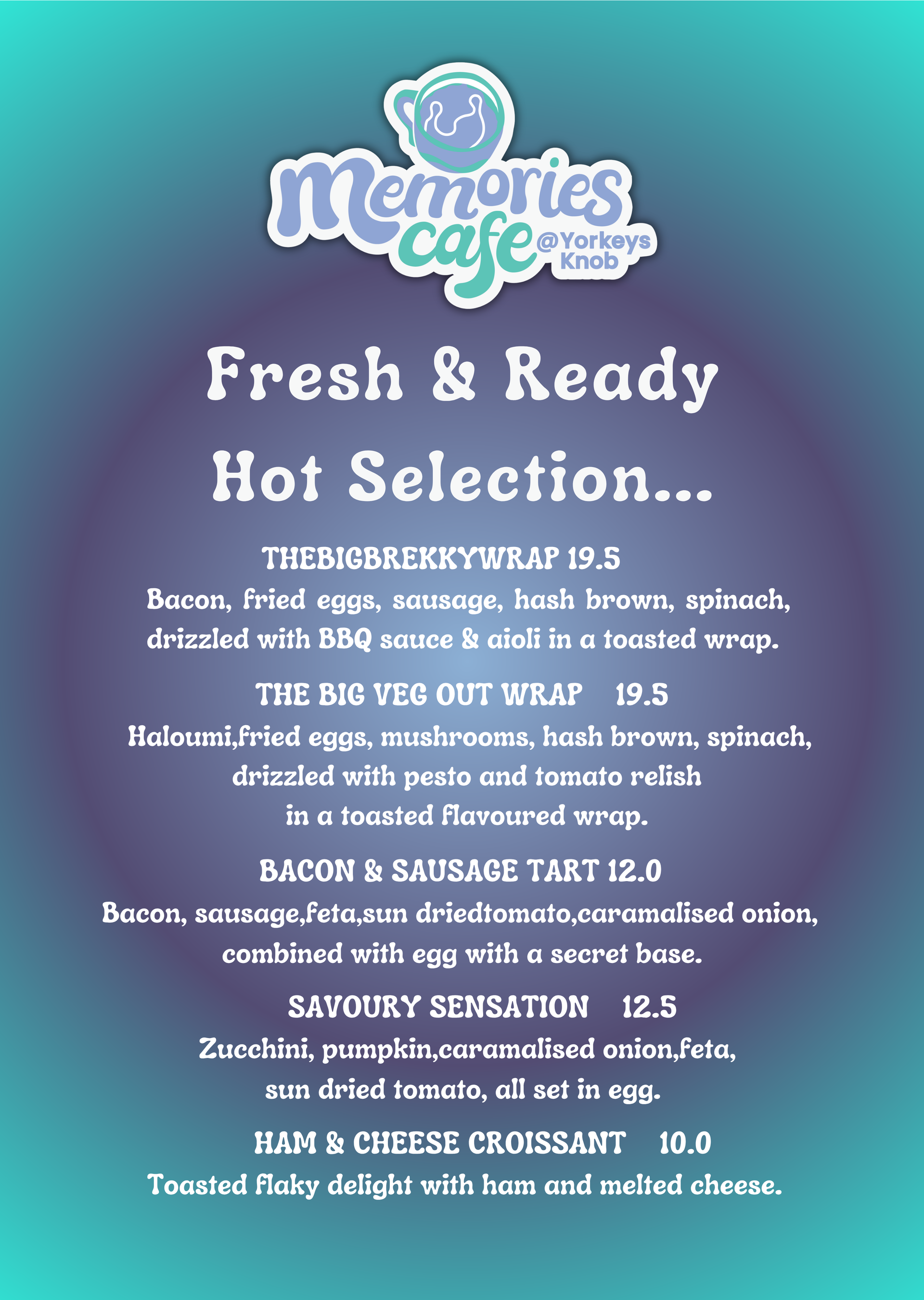 Memoir Menu Menu | Memories Cafe @ Yorkeys Knob