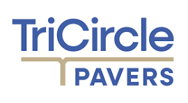 TriCircle Pavers logo: Blue text 