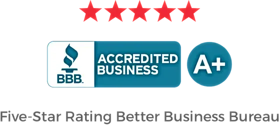 a five star rating better business bureau logo