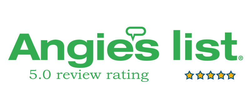 the logo for angie 's list shows a 5.0 review rating .