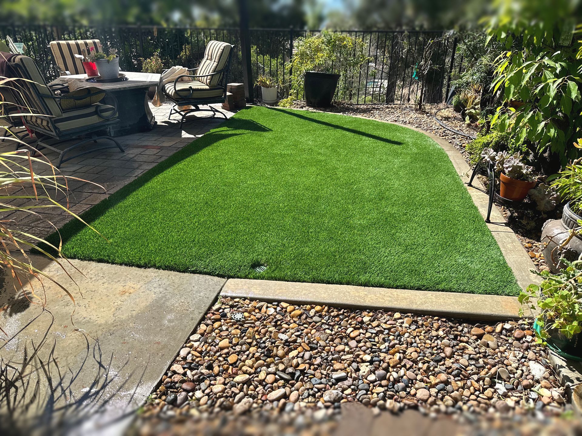 Artificial turf installation
