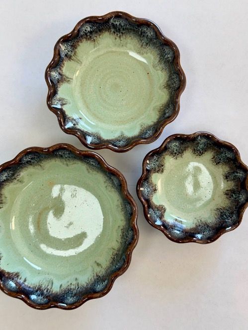 Down To Earth Pottery Set of three bowls (one ea 3