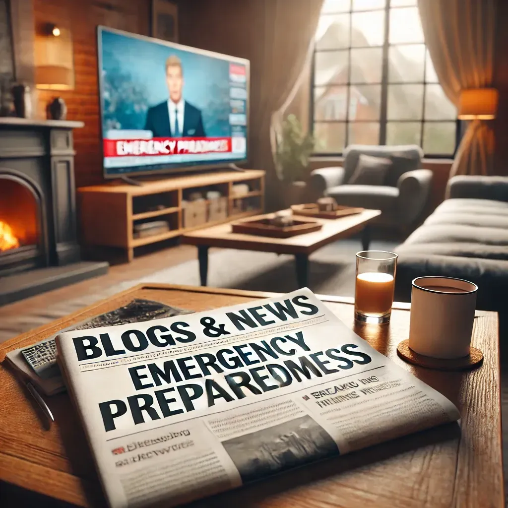 Nieuws op de tv en een krant met nieuwsberichten