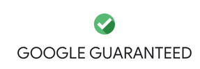 A google guaranteed logo with a green check mark