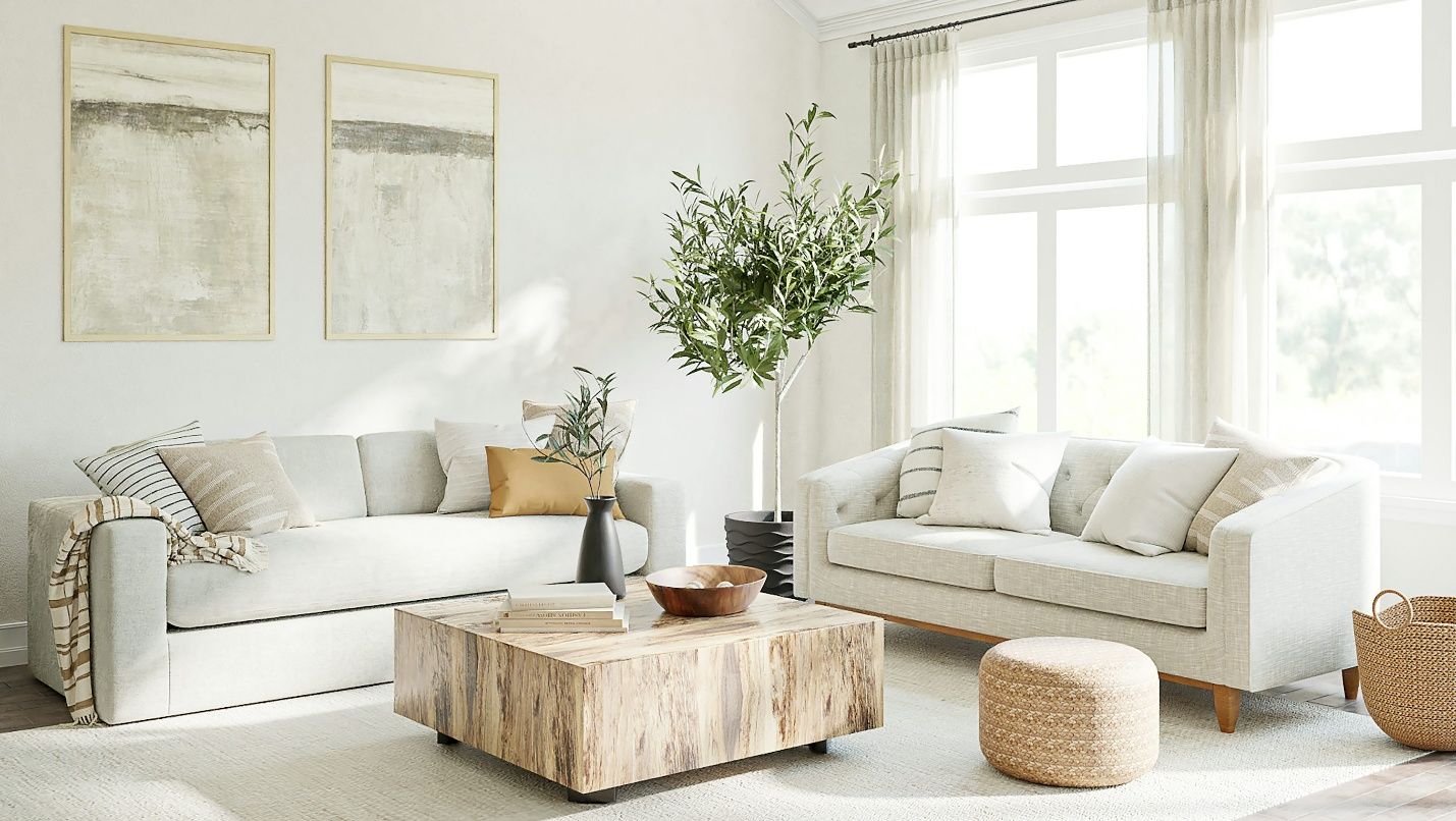 Bright, spotless living room after professional house cleaning service in Bozeman