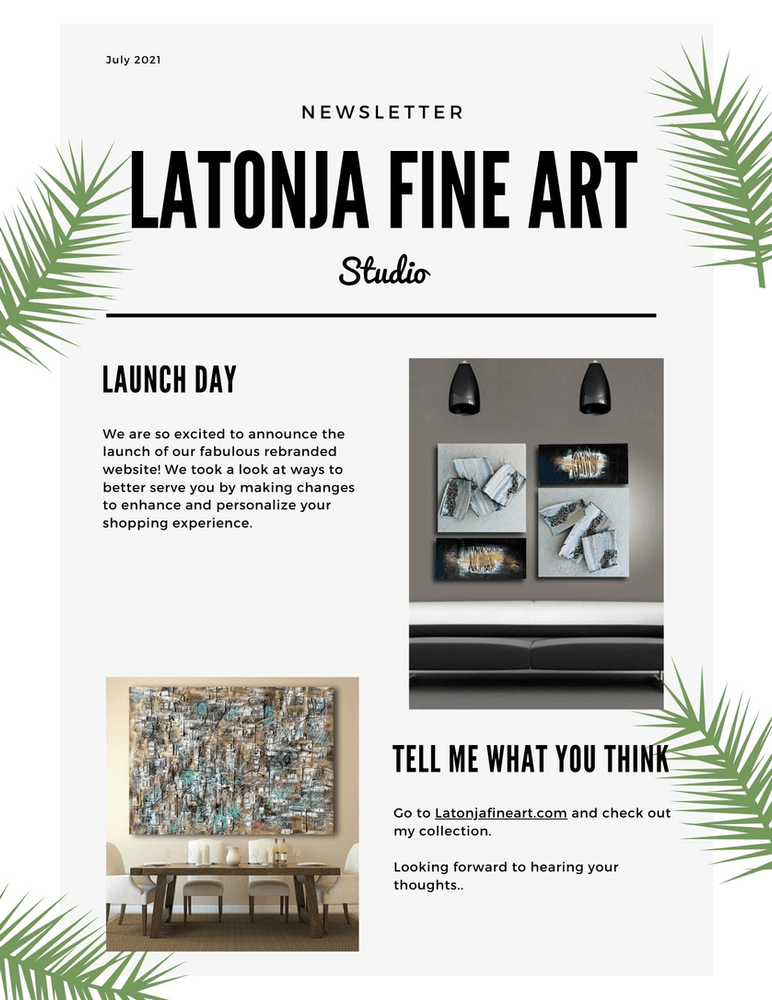 Latonja Fine Art Website — Los Angeles, CA — Paint Hive Studio