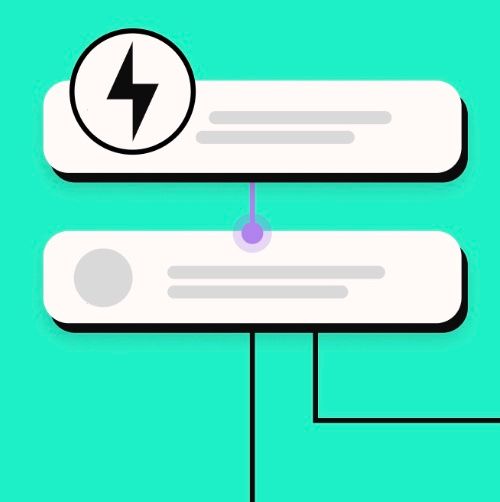 There is a lightning bolt in the middle of the icon.