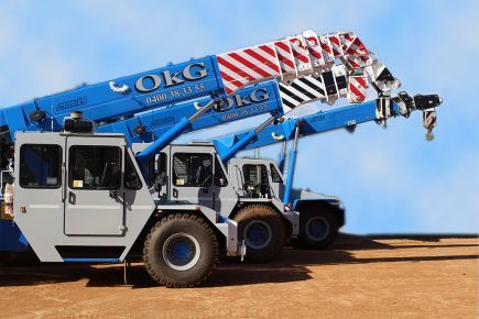 A crane operator using one of our cranes in Geraldton