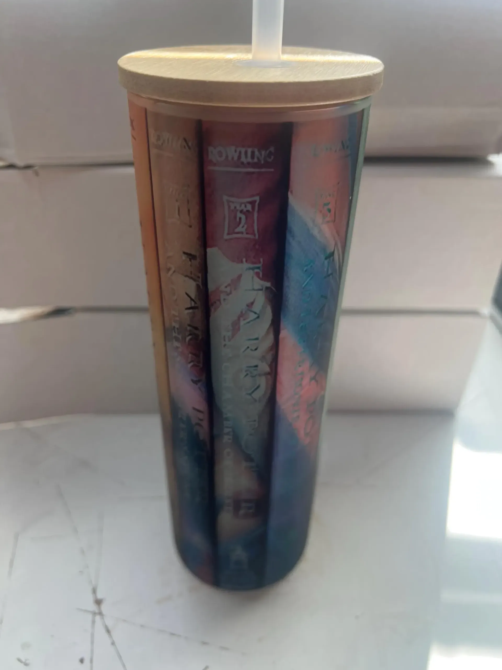Harry Potter Book Spines Glass Tumbler