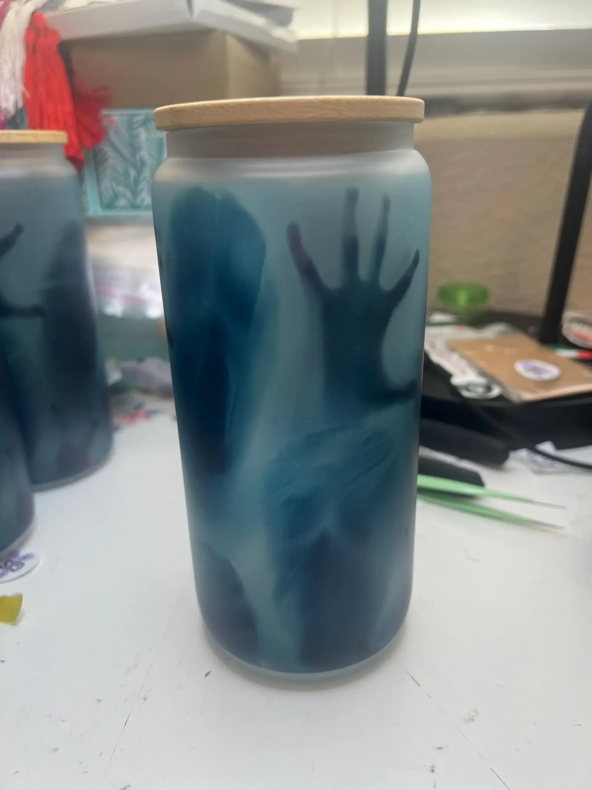 Spooky Ghosts Glass Can Cup