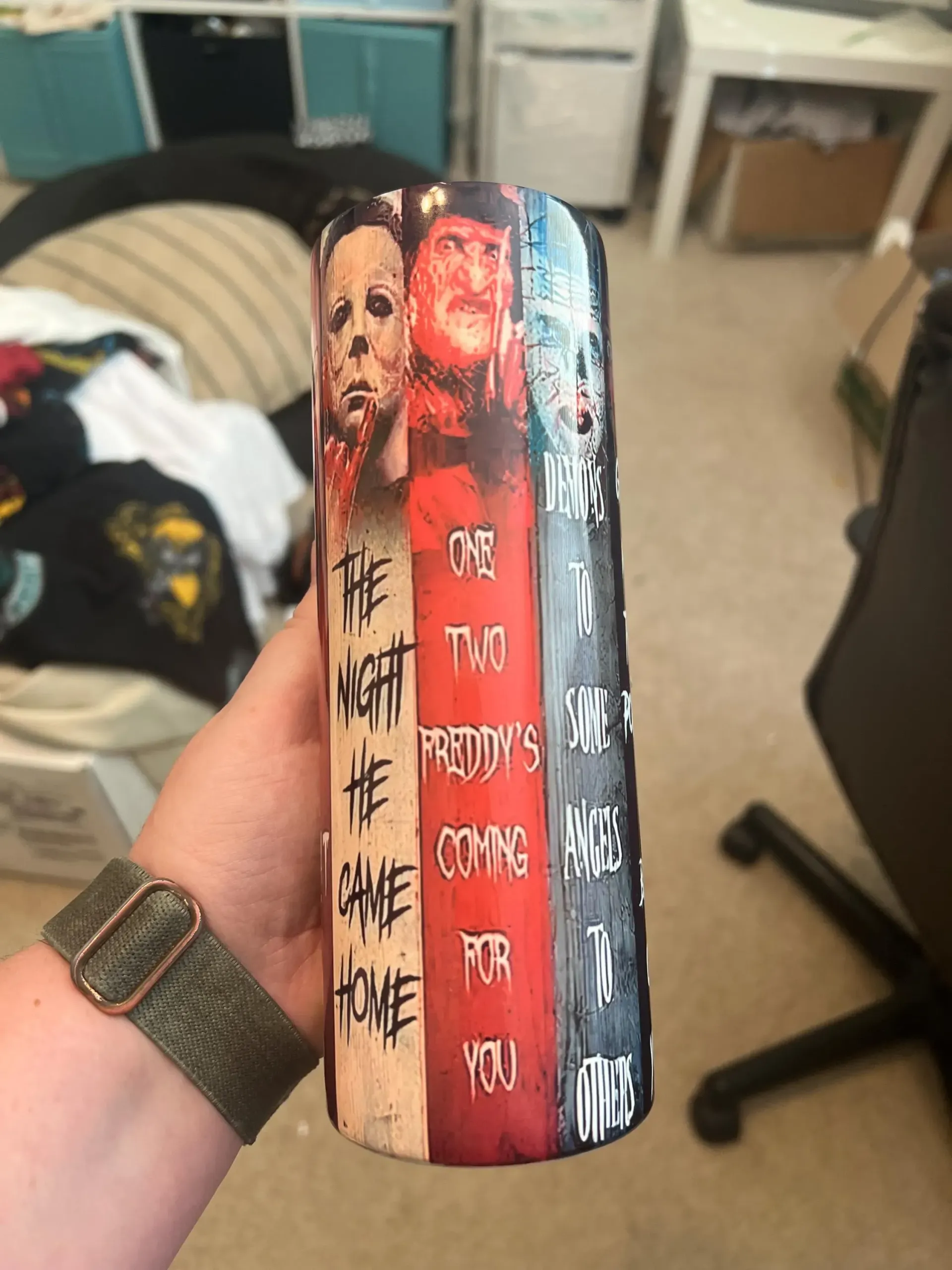 Horror Icons and Sayings Tumbler