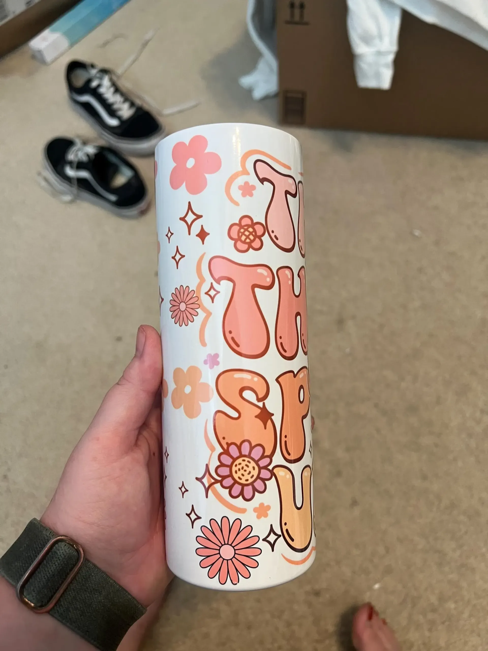 Thick Thighs Spooky Vibes Tumbler