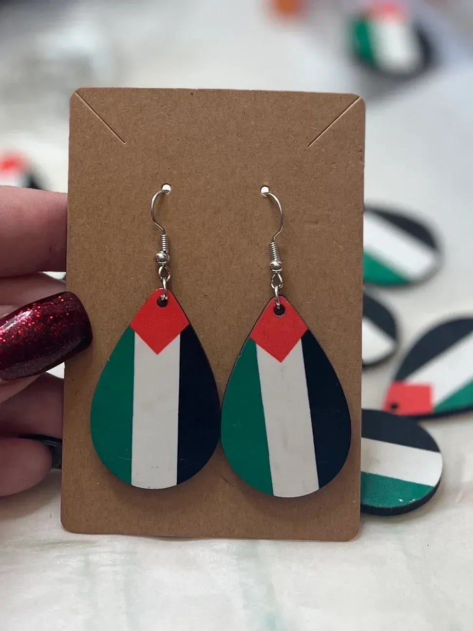 Palestinian Flag Earrings