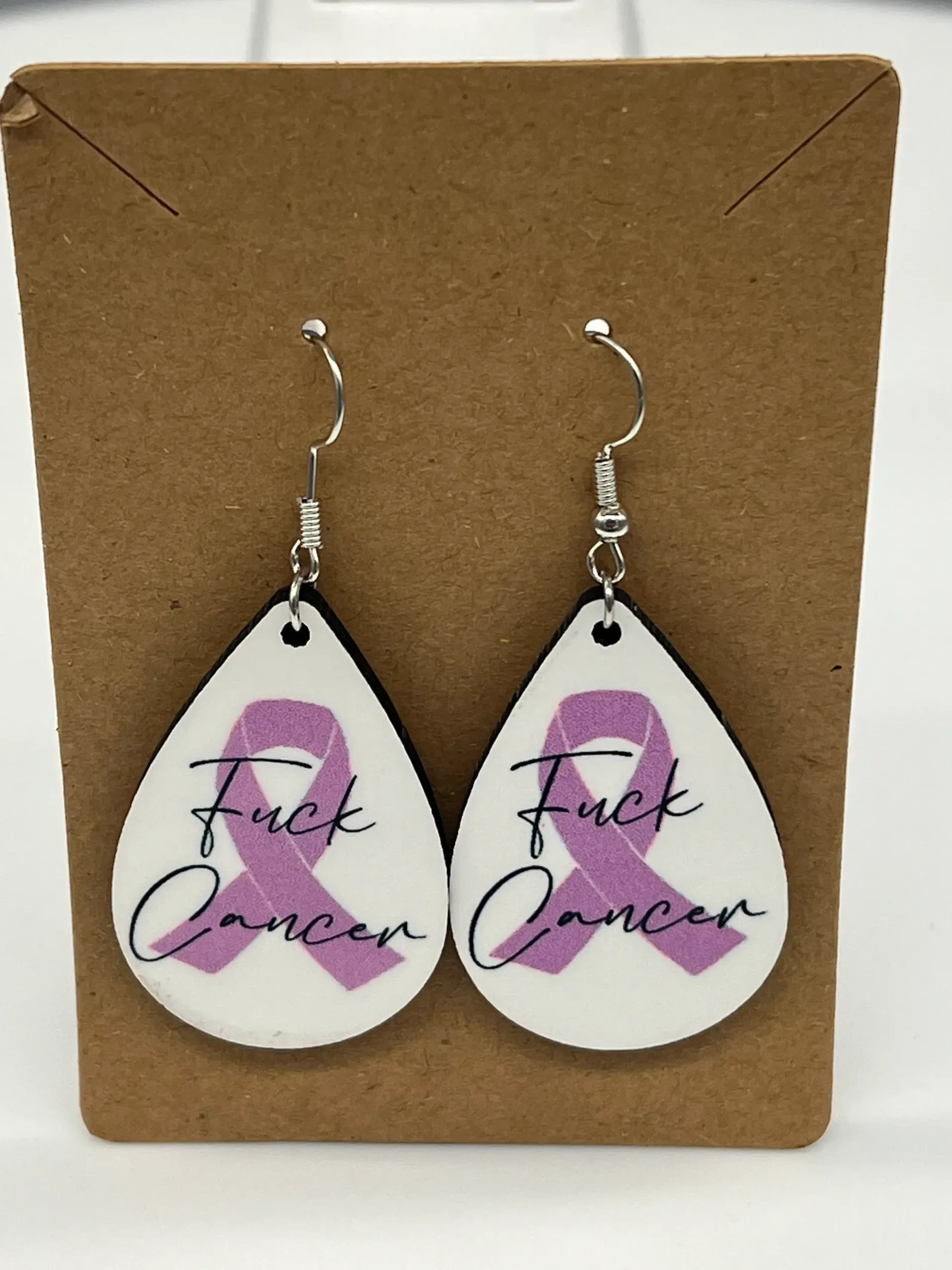 Fuck Cancer Earrings