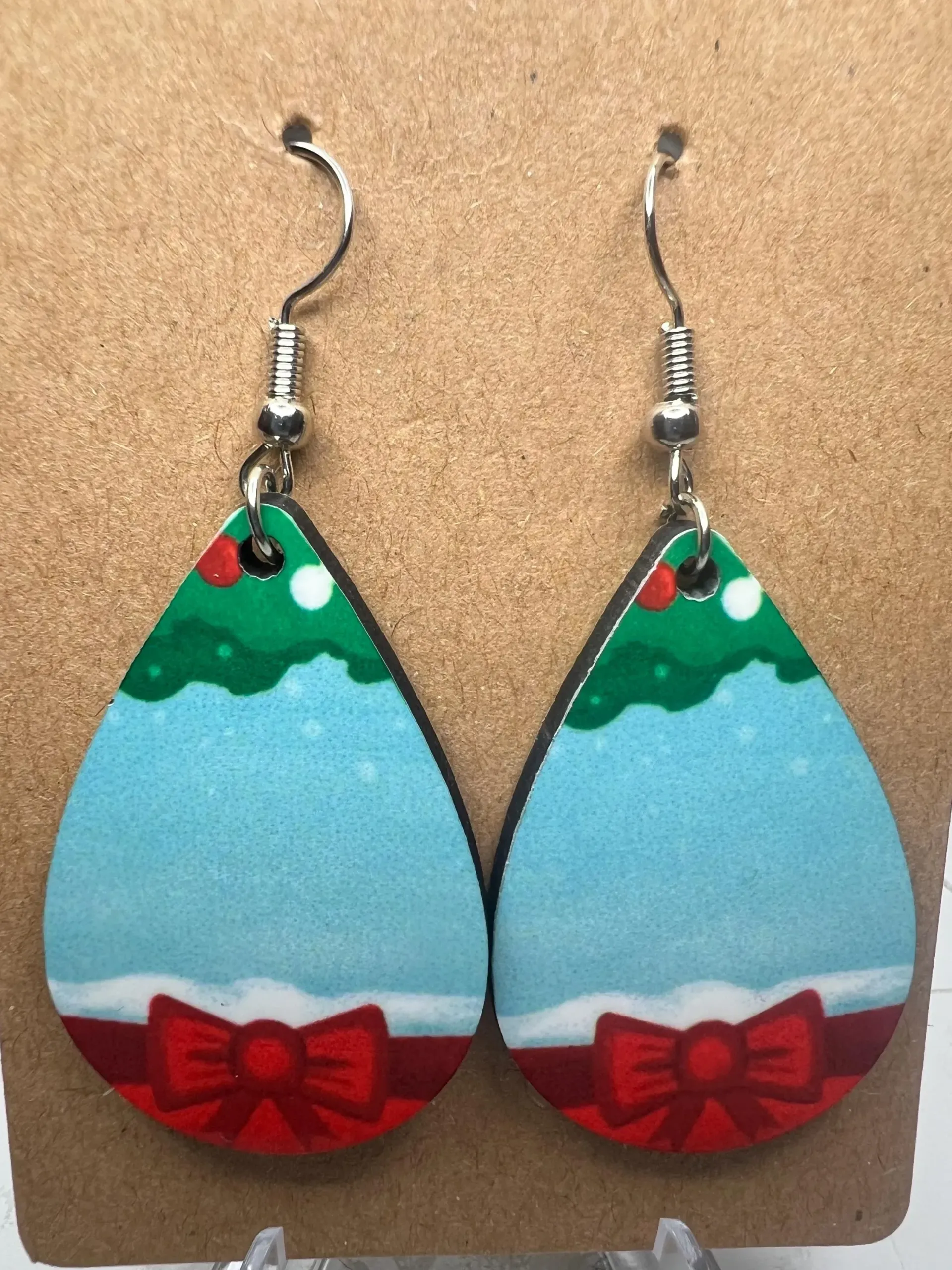 Christmas Bow Earrings
