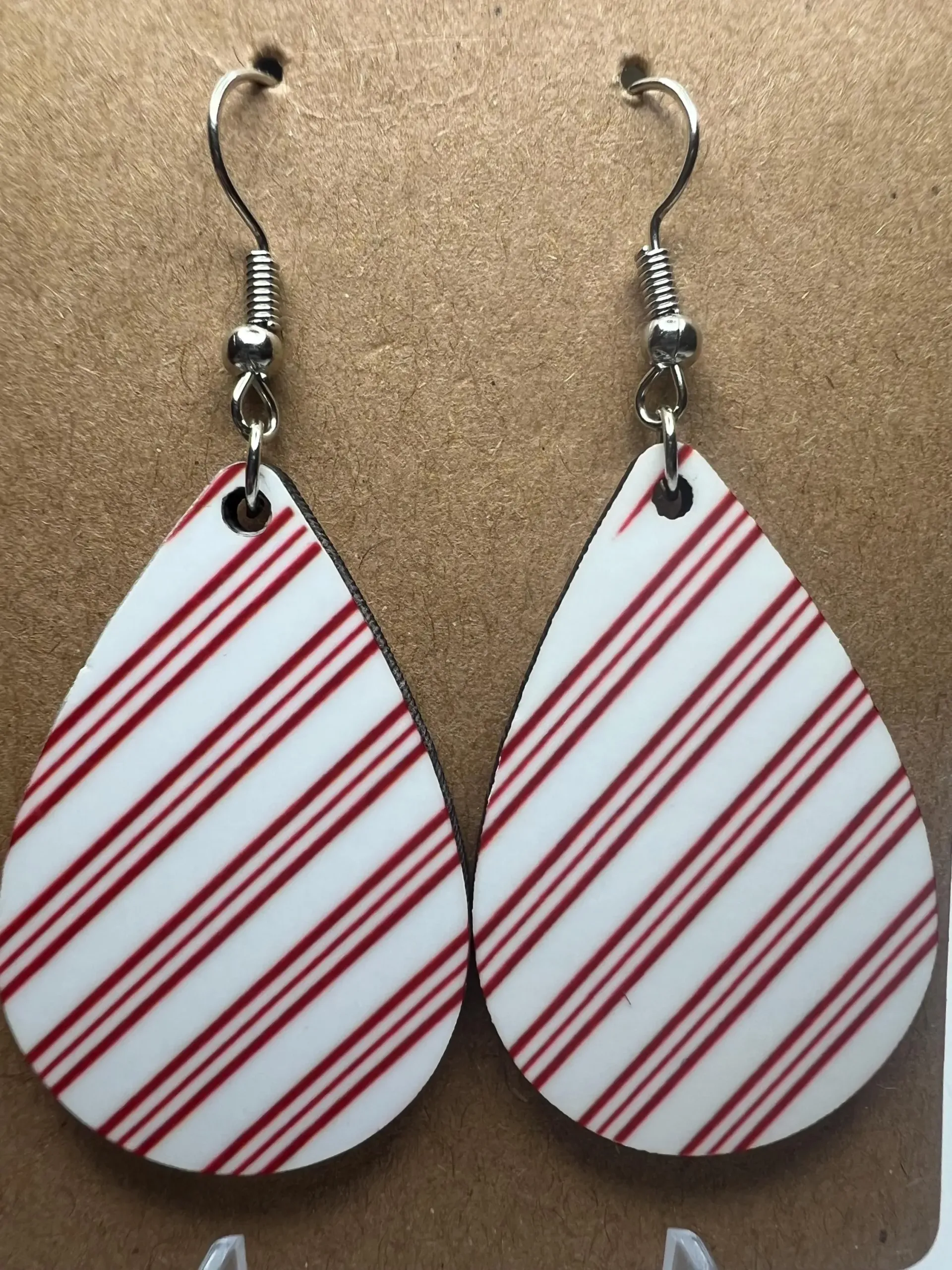 Candy Cane Teardrop Earrings