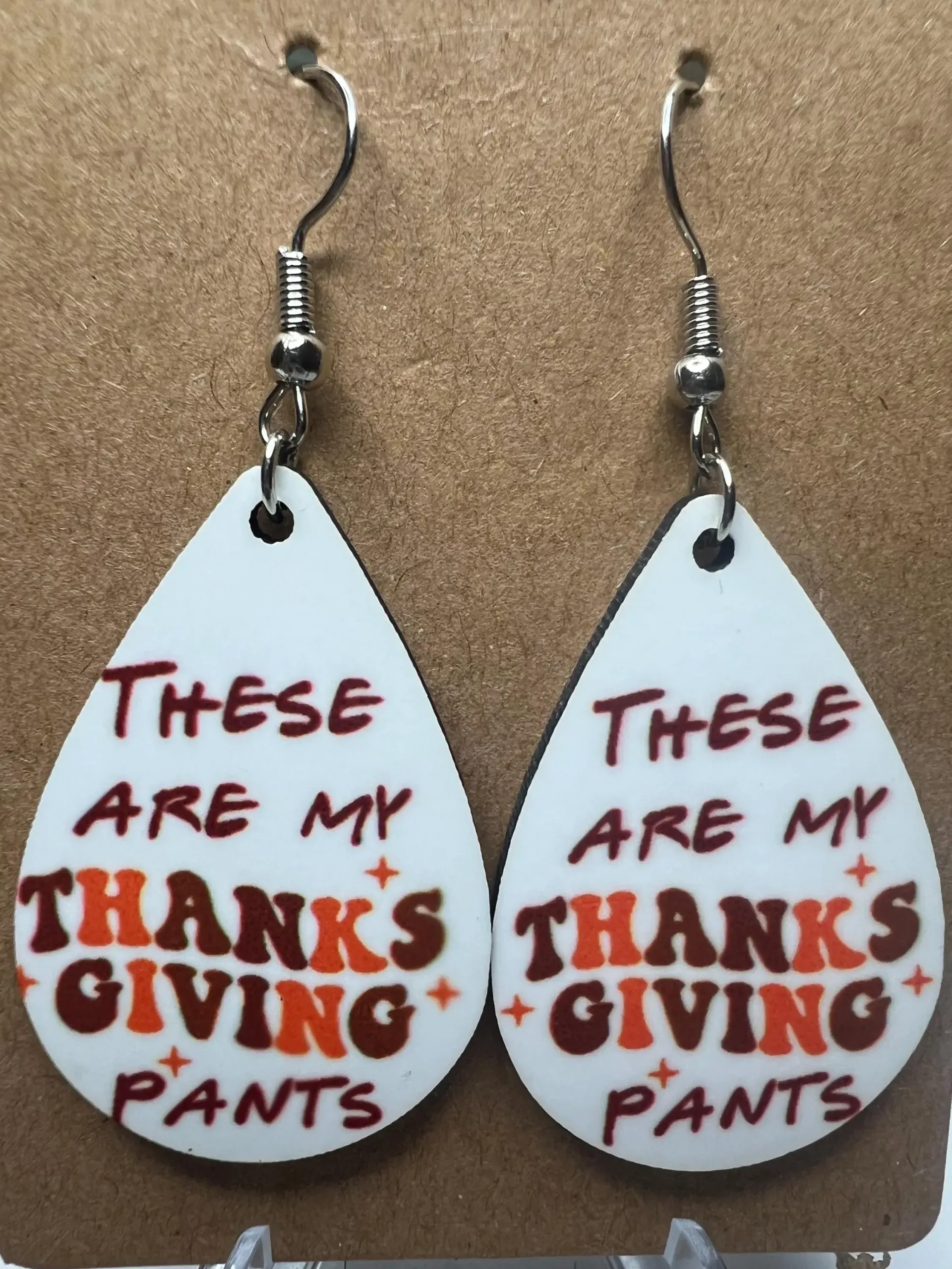My Thanksgiving Pants Earrings, Friends TV Show