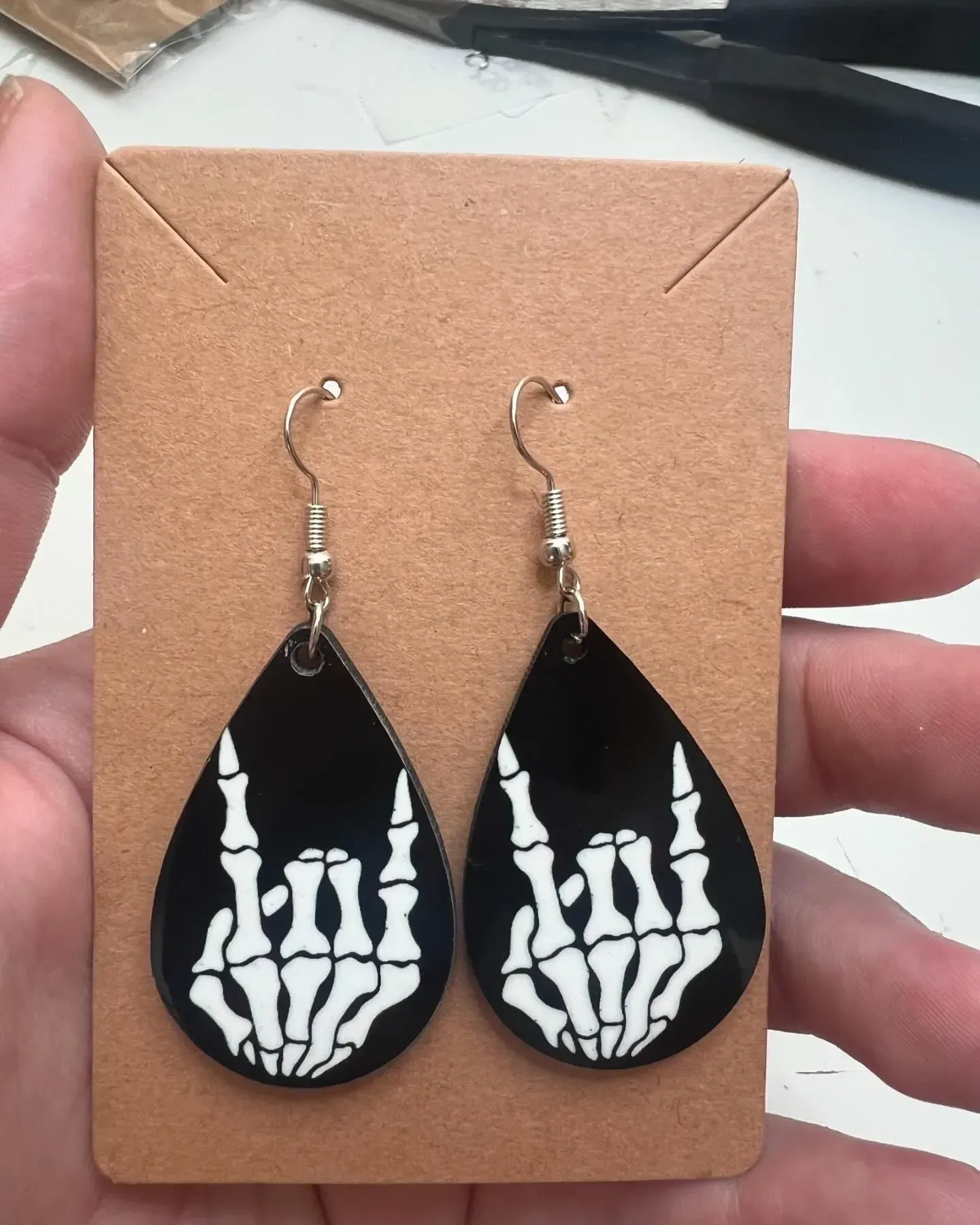 Rock On Skeleton Earrings