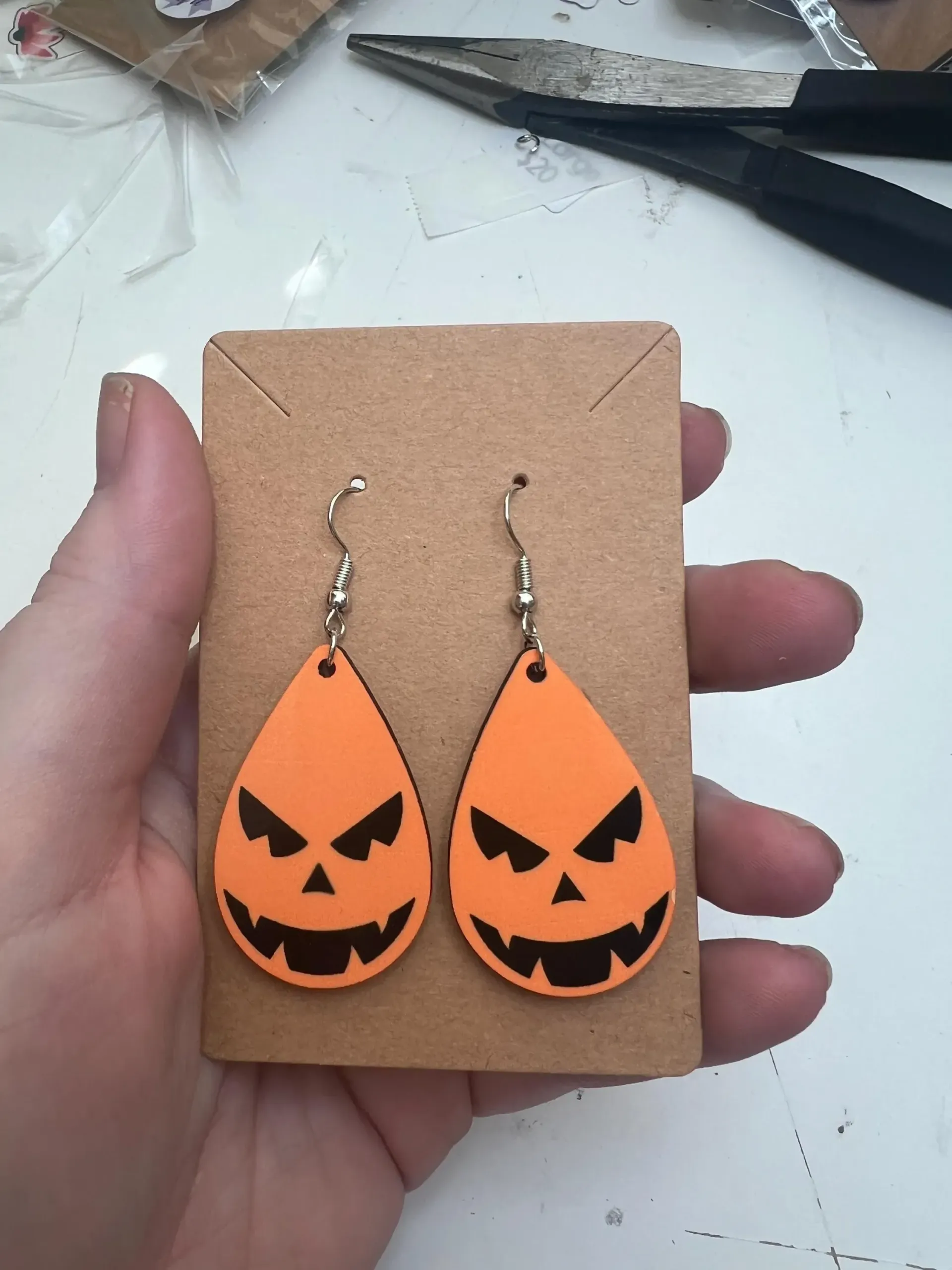 Evil Jack-O-Lantern Earrings