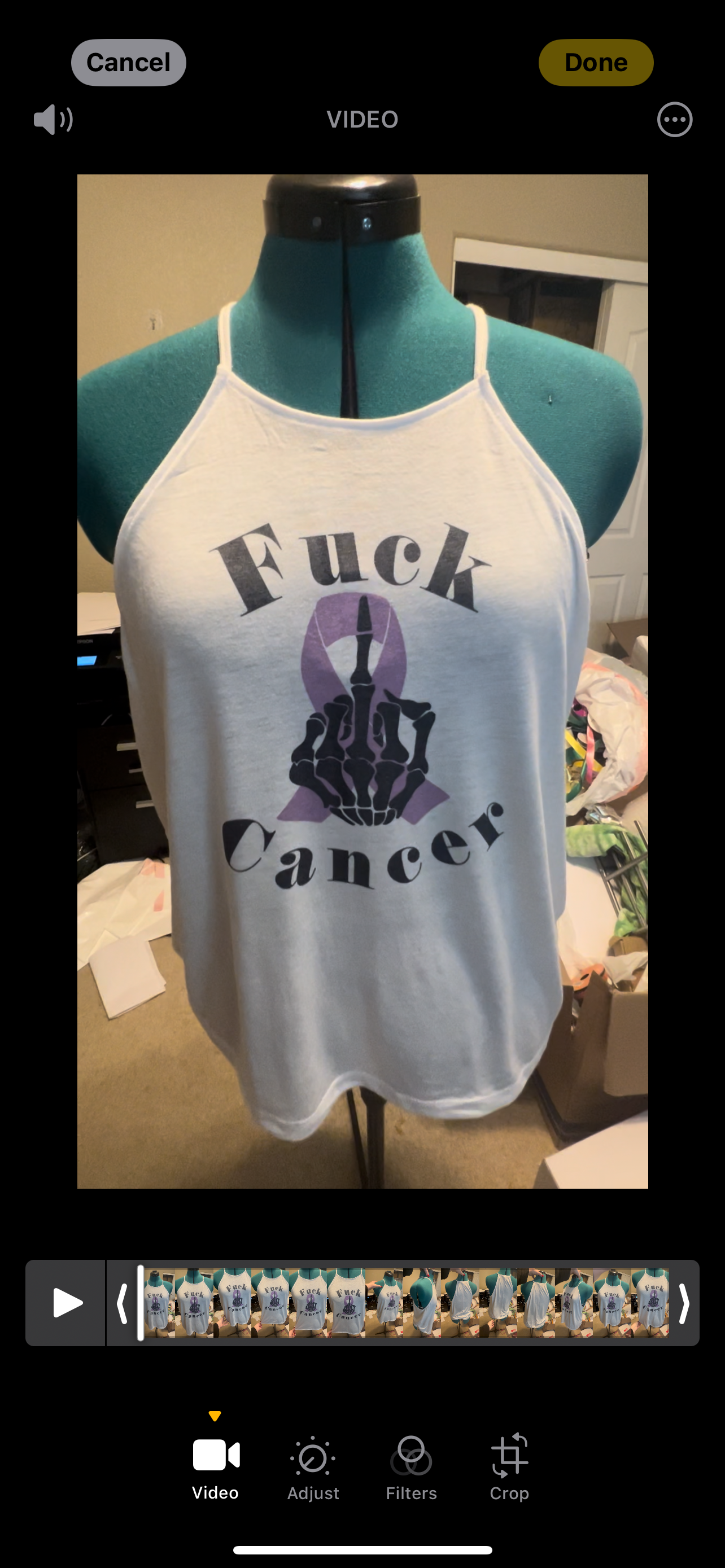 Fuck Cancer High Necked Tank Top
