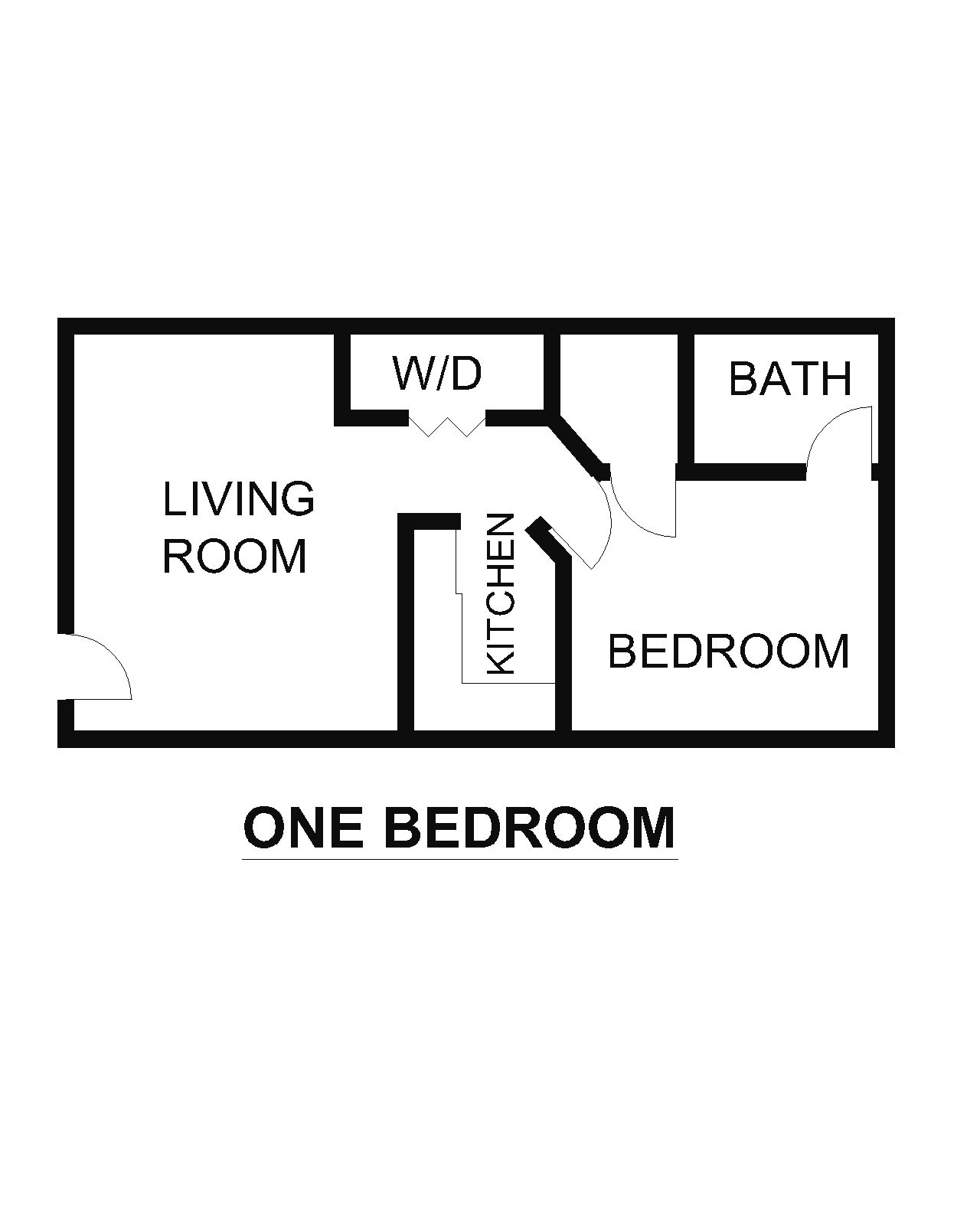 Floor plan - 1 bedroom