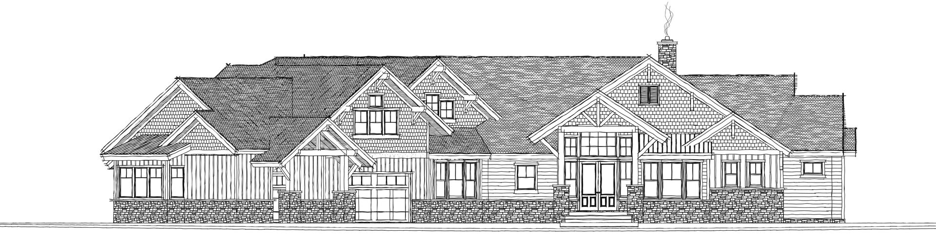 Sketch of Million Dollar Home in the Poconos