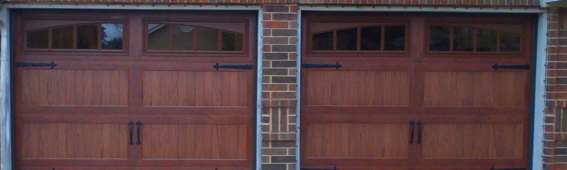 Steel Doors — Dark Red Wood Garage Doors in Big Rock, IL